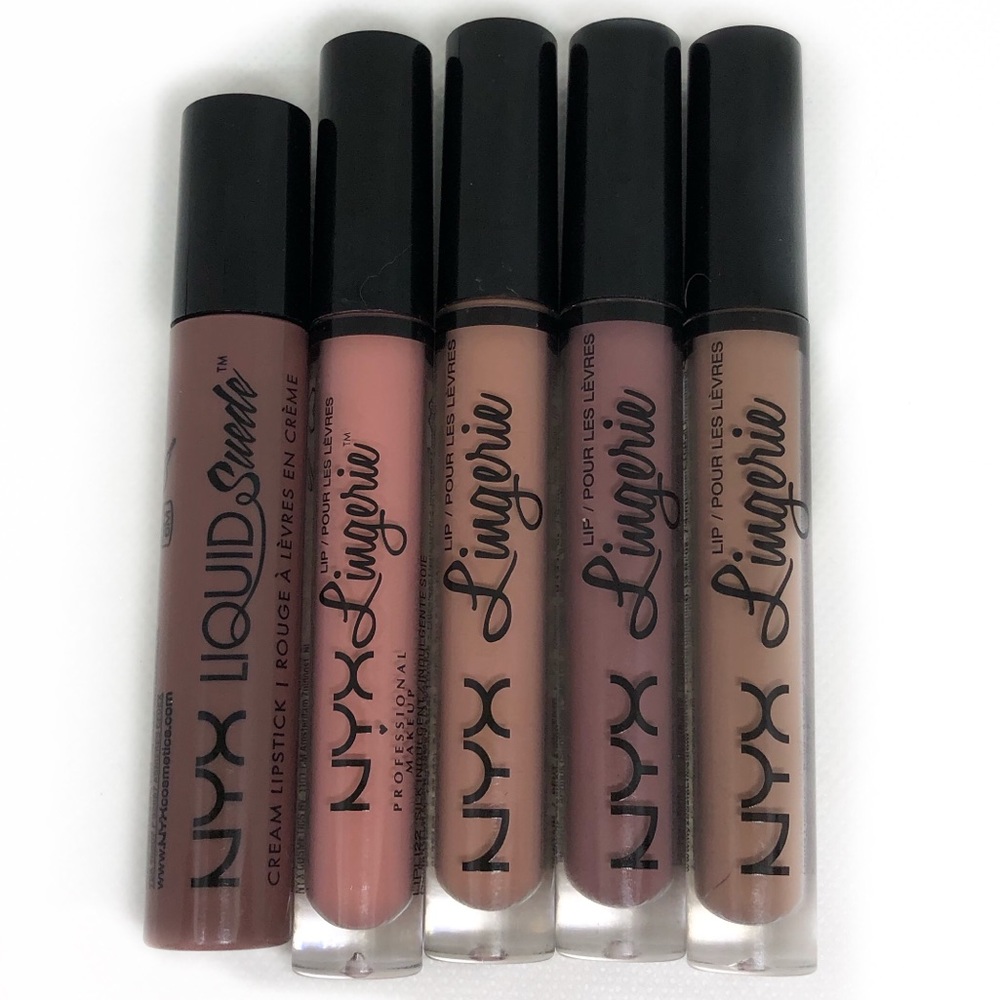 5 NYX Liquid Lipsticks Lip Lingerie Liquid Suede
